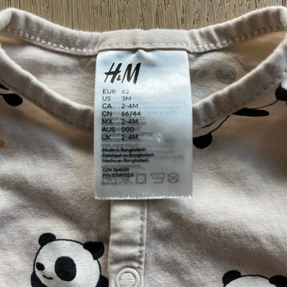 H&M Panda Button Sleeper & Leggings Bundle - Picture 3 of 6